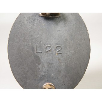 L / 22 R.S plata placa de heridas en zinc. Rudolf Souval. Espenlaub militaria