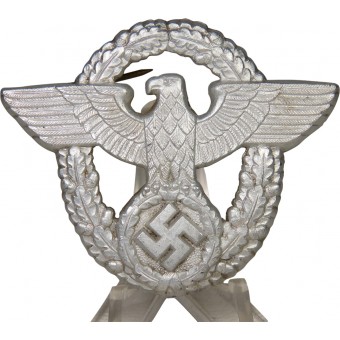 Corona de tercera Policía del Reich para tocados, GBM de aluminio. Espenlaub militaria