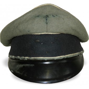 Wehrmacht Heer of Waffen SS Infantry Visor Hat met zwarte band. Espenlaub militaria