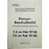 WK2 deutsche Anleitung zur Bekämpfung der feindlichen Panzer durch 7,5 cm Pak 97/38 и 97/40 AT gun