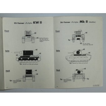 WW2 Guide allemand pour engager les chars ennemis de 7,5 cm Pak 97/38 и 97/40 AT gun. Espenlaub militaria