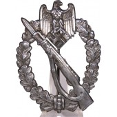 B.H. Mayer, Infanteriesturmabzeichen in argento con retro cavo