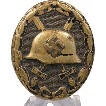Schwarzes Verwundetenabzeichen 1939, Messing. Espenlaub militaria