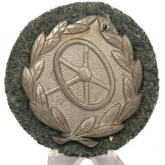 German sleeve drivers badge in silver. Zinc in silver plating. Espenlaub militaria