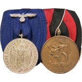 Колодка наградная-на 2 медали выслуга лет в вермахте и аншлюс Судет
