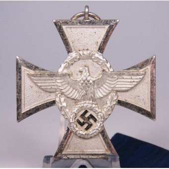 Police Long Service Award 2nd Class 18 Years. Frozen silver finish. Espenlaub militaria