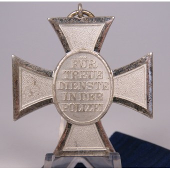 Police Long Service Award 2nd Class 18 Years. Frozen silver finish. Espenlaub militaria
