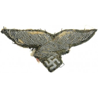 Luftwaffe oficiales bordados a mano águila de mama. Espenlaub militaria