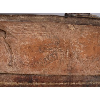 Bolsa de cuero en forma de caja de Rusia Imperial para el rifle Mosin. Espenlaub militaria