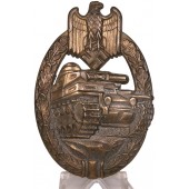 Panzerkampfabzeichen in bronzo a margherita semi-cava tipo A
