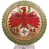 Tirol-Vorarlberg Pistole - Gaumeisterabzeichen 1942 in Gold