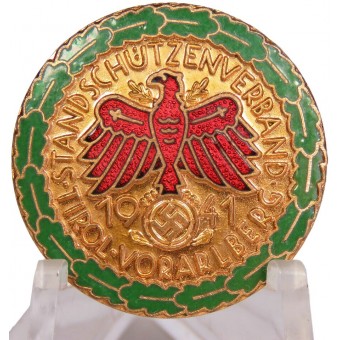 Badge de championnat du Tyrol-Vorarlberg Militia District in Gold 1942. Espenlaub militaria
