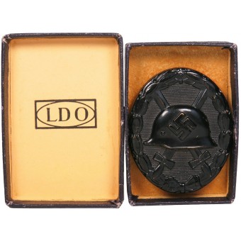 Wound badge 1939 in LDO box. Black grade. Espenlaub militaria