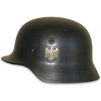 Tysk stålhjälm Wehrmacht M 1940 enkel dekal ET62/ 957. Espenlaub militaria
