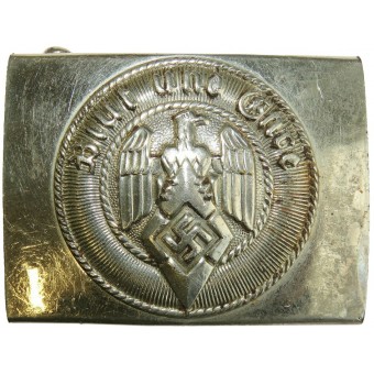 Hitler Youth Buckle Nickel Nickel Ploted Steel M4/ 39 RZM Assmann. Espenlaub militaria