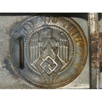 Пряжка Гитлерюгенд сталь покрытая никелем M4/ 39 RZM Assmann. Espenlaub militaria