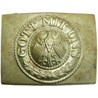Reichswehr Neusilber Buckle met afzonderlijke medaillon. Espenlaub militaria