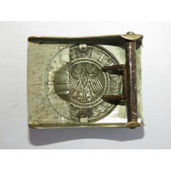 Reichswehr Neusilber buckle with separate medallion. Espenlaub militaria