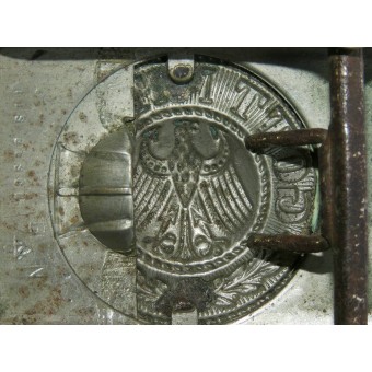 Fibbia Reichswehr Neusilber con medaglione separato. Espenlaub militaria