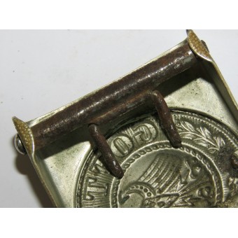 Reichswehr Neusilber buckle with separate medallion. Espenlaub militaria