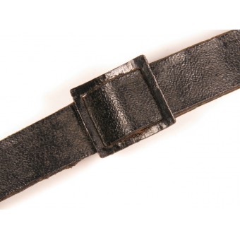 Cinturino in pelle artificiale per berretto a visiera delle Waffen-SS per i gradi inferiori. Espenlaub militaria