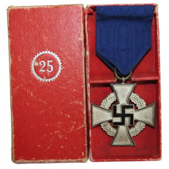 25 Treue Dienst Kreuz Roman Palme Metallkunstwaren Gablonz am Neiße. Espenlaub militaria