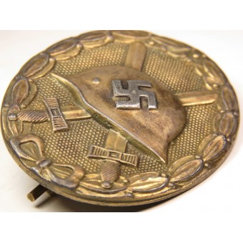 Wound badge L/22 Glaser & Sohn in gold. Espenlaub militaria