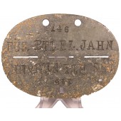Личный жетон военнослужащего Division-Füsilier-Bataillon Friedrich Ludwig Jahn