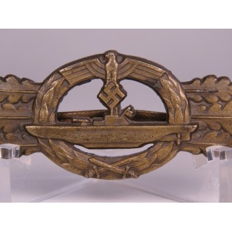 Kriegsmarine U-Boat Clasp in Bronze By Schwerin Berlin. Espenlaub militaria