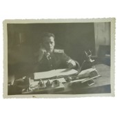 Photo of a Soviet major at his workplace