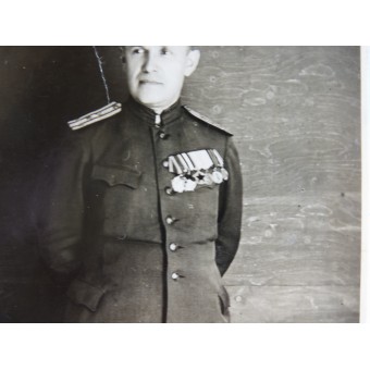 Photo of an artillery engineer colonel with awards. Espenlaub militaria