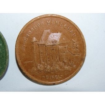 Set of Deutsches Jugendherbergswerk cardboard tourist badges, Third Reich, Hitlerjugend. Espenlaub militaria