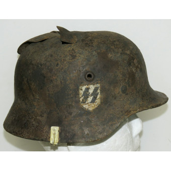 German M35 SS- VThelmet by Quist, size 66. Espenlaub militaria