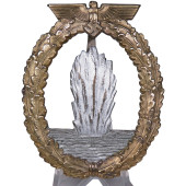 Minensucherkriegsabzeichen Rudolf Karneth R.K., цинк, золочение