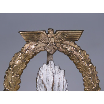 Minensucherkriegsabzeichen Rudolf Karneth R.K., цинк, золочение. Espenlaub militaria