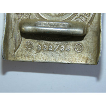 Пряжка SS Verfügungstruppe, алюминиевая, маркировка RZM 822/38 SS. Espenlaub militaria