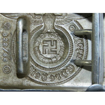 Пряжка SS Verfügungstruppe, алюминиевая, маркировка RZM 822/38 SS. Espenlaub militaria
