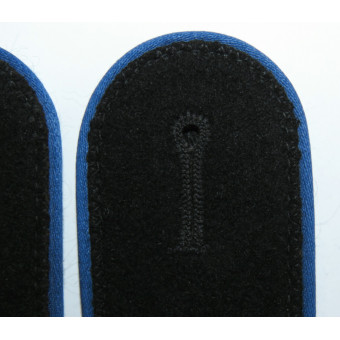 Waffen-SS medical shoulder boards Sanitätsdienst, blue piping. Espenlaub militaria