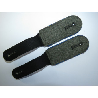 Waffen-SS medical shoulder boards Sanitätsdienst, blue piping. Espenlaub militaria