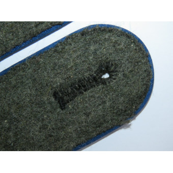 Waffen-SS medical shoulder boards Sanitätsdienst, blue piping. Espenlaub militaria