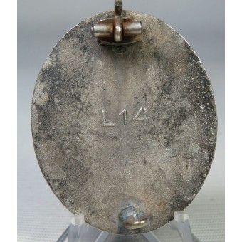 Friedrich Orth sårmärke i silver L/14 märkt. Espenlaub militaria