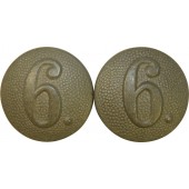 Tunic buttons for shoulder straps of the Wehrmacht. 6 company