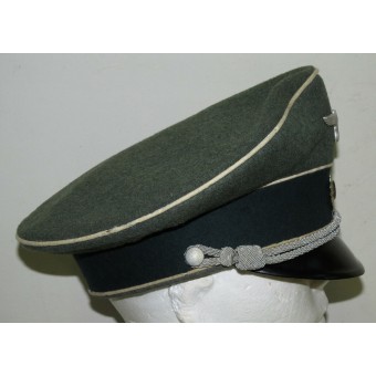 Wehrmacht infantry officers visor hat from standard field cloth. Espenlaub militaria