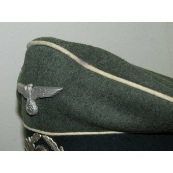 Wehrmacht jalkaväkivirkamies Visiir -hattu tavanomaisesta kenttäkankaasta. Espenlaub militaria