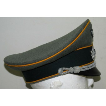 Wehrmacht chapeau de pare-soleil de reconnaissance blindé avec insigne traditionnel « Schwedter Adler ». Espenlaub militaria