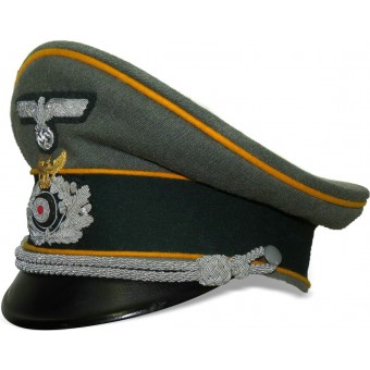 Wehrmacht sombrero de visera de reconocimiento blindado con el escudo tradicional “Schwedter Adler”. Espenlaub militaria