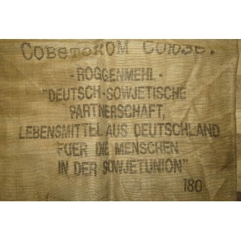 « Laide allemande à lURSS », sac de farine. Avant-guerre fait. Espenlaub militaria