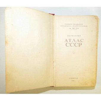 UdSSR Kartenatlas, Ausgabe 1940, Kleines Taschenformat, Selten.. Espenlaub militaria