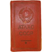 Neuvostoliiton kartta-atlas, painos 1940, pieni taskukoko, harvinainen.