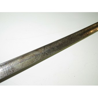 Bavarian cavalry sabre, beginning of 20th century, etched K.B. I Train Bataillon. Espenlaub militaria